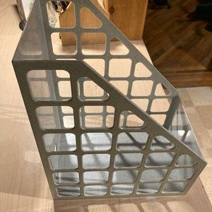 Paper File Organizer Desk Organizer white Modular Plastic Vintage 6 inch wide